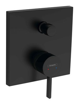 Set de finition pour mitigeur de bain / douche encastré Hansgrohe Finoris en noir mat