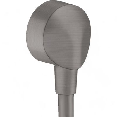 Coude de raccordement Hansgrohe FixFit en noir chromé brossé