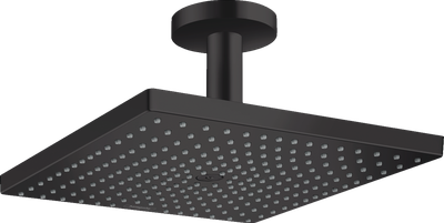 Douche de tête Hansgrohe Raindance E 300 air 1 jet avec raccordement plafond en noir mat