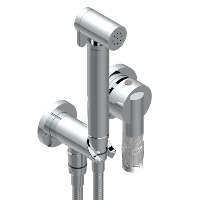 Ensemble hygiénique de WC THG - Collection "Bambou Cristal Clair"