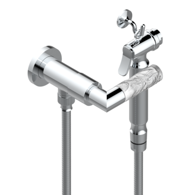 Ensemble hygiénique de WC THG avec robinet d'arrêt - Collection "Bambou Cristal Clair"