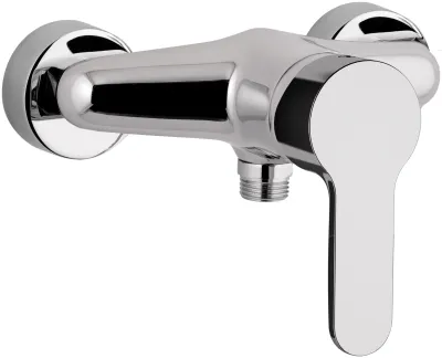 Robinet mitigeur de douche chromé Remer Winner avec poignée à levier avant en laiton.