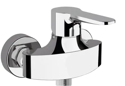 Robinet de toilette chromé Remer Winner, finition argent brillant, design moderne, poignée unique, matériau laiton.