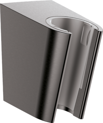 Support mural Hansgrohe Porter S en noir chromé brossé