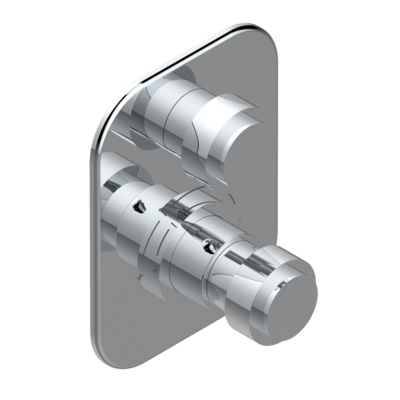 Set de finition THG pour douche thermostatique à encastrer avec un robinet d'arrêt - Collection "Diplomate"