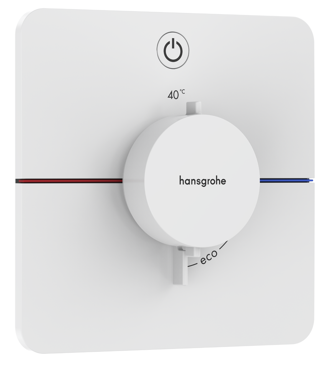 Set de finition pour mitigeur thermostatique encastré Hansgrohe ShowerSelect Comfort Q avec 1 fonction en blanc mat