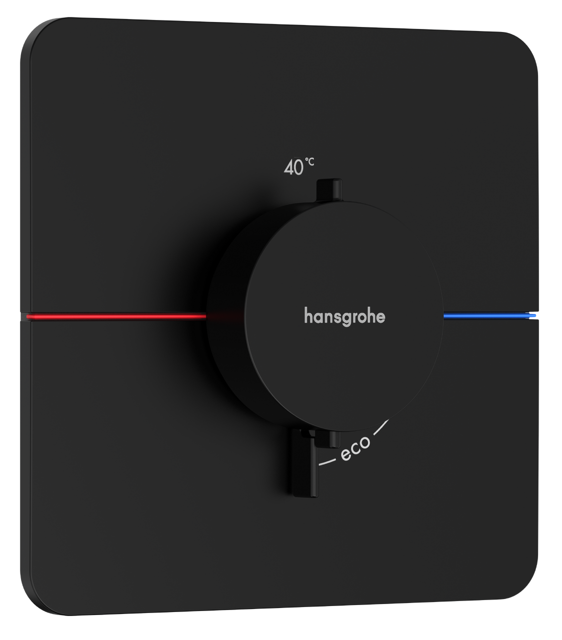 Set de finition pour mitigeur thermostatique encastré Hansgrohe ShowerSelect Comfort Q en noir mat