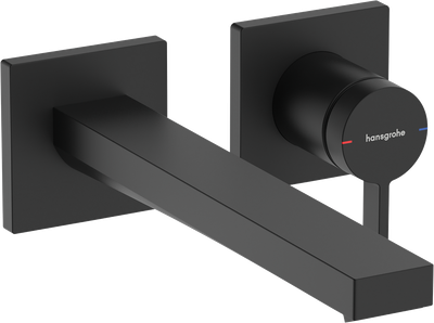 Mitigeur de lavabo encastré Hansgrohe Tecturis E 225 mm en noir mat