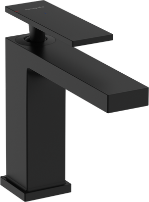 Mitigeur de lavabo Hansgrohe Tecturis E 110 CoolStart avec tirette et vidage en noir mat
