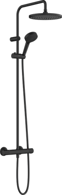 Colonne de douche Showerpipe Hansgrohe Vernis Blend 240 1 jet avec mitigeur thermostatique en noir mat