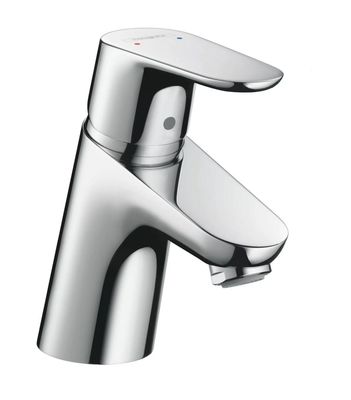 Mitigeur de lavabo Hansgrohe Focus 70 EcoSmart en laiton chromé avec tirette et vidage