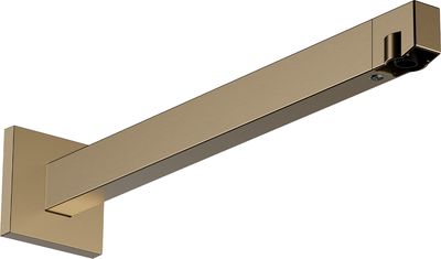 Bras de douche mural Hansgrohe E 390 mm avec rosace carrée en bronze brossé