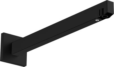 Bras de douche mural Hansgrohe E 390 mm avec rosace carrée en noir mat