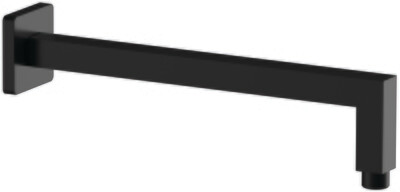 Bras de douche Remer carré 30 cm en noir mat