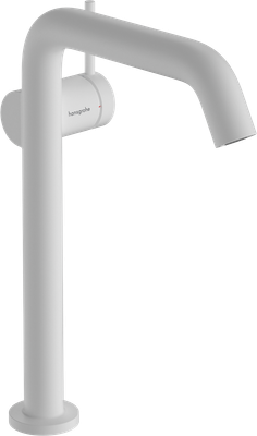 Mitigeur de lavabo Hansgrohe Tecturis S Fine 240 CoolStart, avec bonde Push-Open en blanc mat