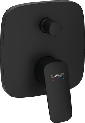 Set de finition pour mitigeur de bain / douche encastré Hansgrohe Logis en noir mat