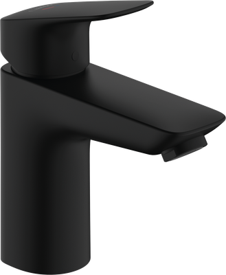 Mitigeur de lavabo Hansgrohe Logis 100 CoolStart, avec tirette et vidage en noir mat
