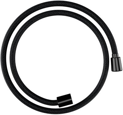 Flexible de WC Hansgrohe textile Designflex 1,25 m, en noir chromé brossé