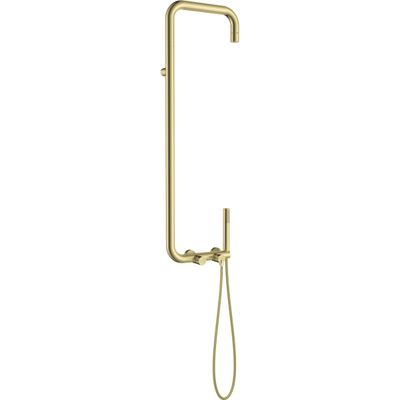 Colonne de douche Deante Silia avec mitigeur de douche en PVD or brossé