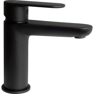 Mitigeur de lavabo Deante Alpinia 95 sans bonde en noir mat