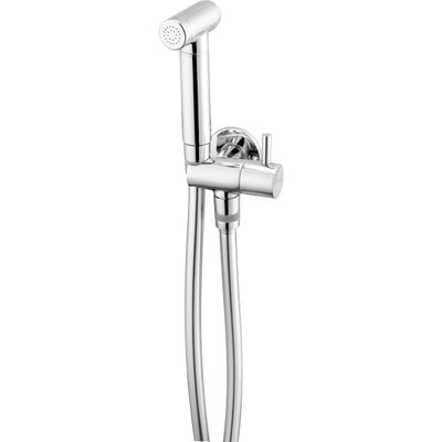Ensemble hygiénique WC Deante Bidetta chromé à eau froide avec flexible de 120 cm et pommeau de douche.