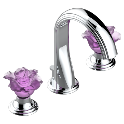 Mélangeur de lavabo 3 trous avec vidage pour serrage marbre THG Paris - Collection "Rose"