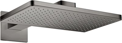 Douche de tête Axor ShowerSolutions 466 1 jet avec bras de douche en noir chromé poli