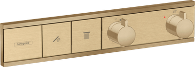 Module thermostatique encastré Hansgrohe RainSelect avec 2 fonctions en bronze brossé