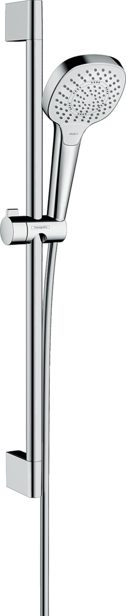 Barre de douche Hansgrohe avec douchette à main Croma Select E 3 jets EcoSmart et flexible Comfortflex