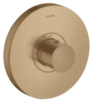 Set de finition pour mitigeur thermostatique encastré haut débit Axor ShowerSelect en bronze brossé
