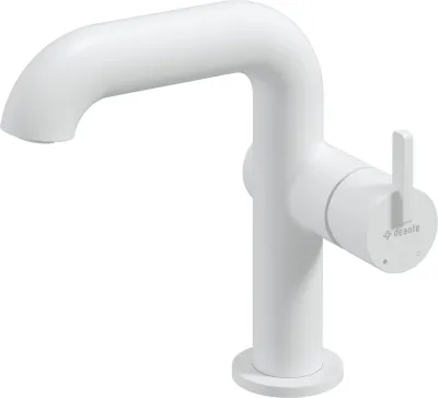 Mitigeur de lavabo Deante Silia 128 sans bonde en blanc mat
