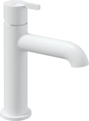 Mitigeur de lavabo Deante Silia 100 sans bonde en blanc mat
