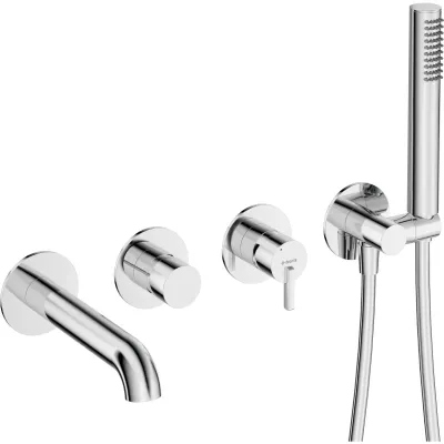 Mitigeur encastré de bain / douche 4 trous Deante Silia en chromé