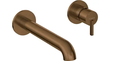 Mitigeur de lavabo encastré Deante Silia 208 mm sans bonde en PVD bronze brossé
