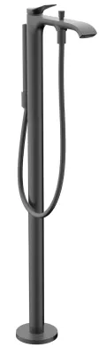 Mitigeur de bain / douche Hansgrohe Vivenis pour montage au sol en noir chromé brossé