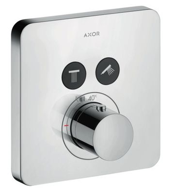 Set de finition pour mitigeur thermostatique encastré Axor ShowerSelect en acier inoxydable brossé