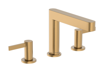Mélangeur de lavabo 3 trous Hansgrohe Finoris 110 avec bonde push-open en bronze brossé