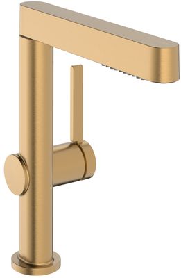 Mitigeur de lavabo Hansgrohe Finoris 230 avec bec orientable et bonde push-open en bronze brossé
