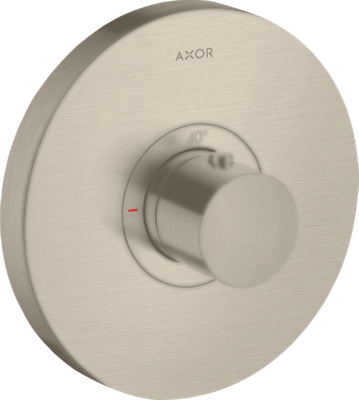 Set de finition pour mitigeur thermostatique encastré haut débit Axor ShowerSelect en nickel brossé