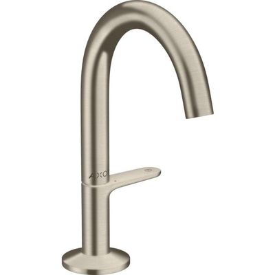 Mitigeur de lavabo AXOR One Select 140 avec bonde push-open en nickel brossé