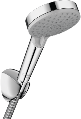 Support mural Hansgrohe avec douchette à main Vernis Blend 100 2 jets Vario EcoSmart et flexible