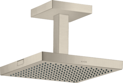 Douche de tête Axor ShowerSolutions 240 1 jet avec raccordement plafond en nickel brossé