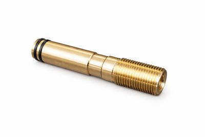 Raccord de bras de douche Hansgrohe Pulsify E 390 mm G½ en laiton, finition or, extrémité filetée.