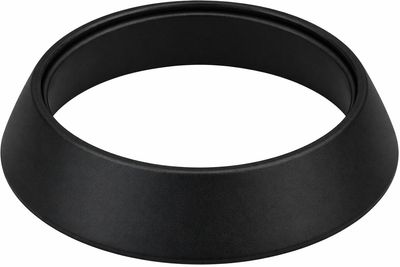 Rosace, robinet mitigeur mural Hansgrohe noir mat, rosace de forme Vernis et design Blend.