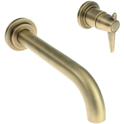 Mitigeur de lavabo encastré Deante Temisto 174 mm sans bonde en PVD laiton brossé
