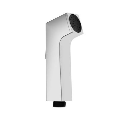Douchette WC Hansgrohe E EcoSmart, pommeau de douche bidet chromé avec buse noire et base filetée.