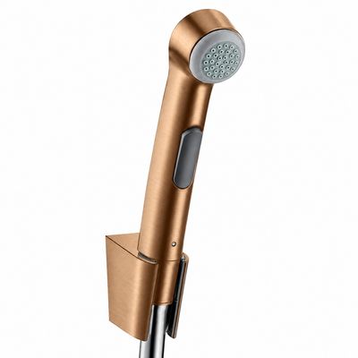 Douchette WC Hansgrohe pour toilette intime bidette - Finition : Or rouge brossé (flexible de 1,25 m)