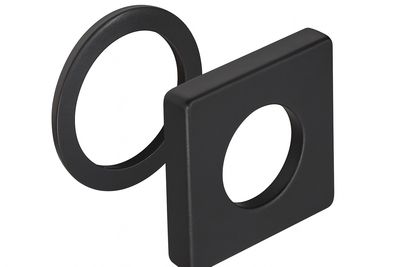 Hansgrohe Rosace poignée noir mat 68mm x 68mm pour mitigeur de lavabo encastré.
