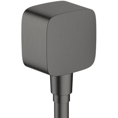 Coude de raccordement SoftCube Hansgrohe FixFit en noir chromé brossé