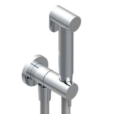 Ensemble hygiénique pour WC avec douchette à gâchette THG pour eau froide avec support et flexible - Collection "Estran"